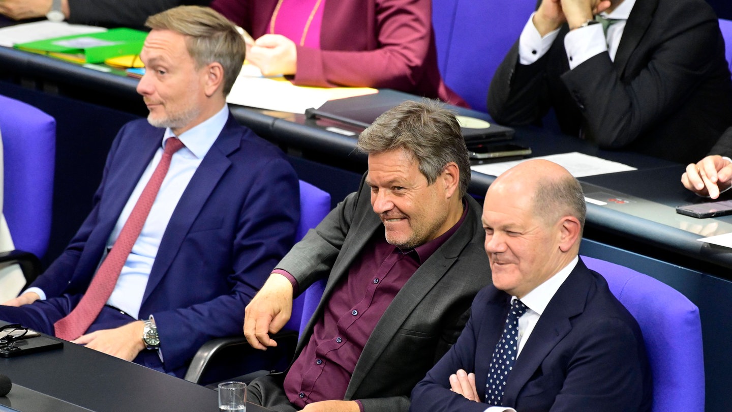 Scholz/Habeck/Lindner im Bundestag 16.10.2024