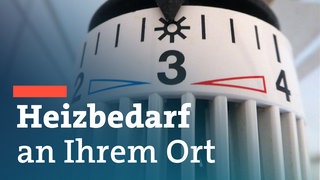 Der Temperaturregler (Thermostat) einer Heizung ist auf die Stufe 3 aufgedreht