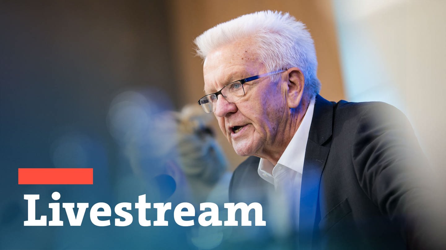 Winfried Kretschmann (Bündnis 90/Die Grünen), Ministerpräsident von Baden-Württemberg, nimmt an der Regierungs-Pressekonferenz teil. Themen sind u.a. die Strategie zum Umgang mit Wassermangel in Baden-Württemberg.