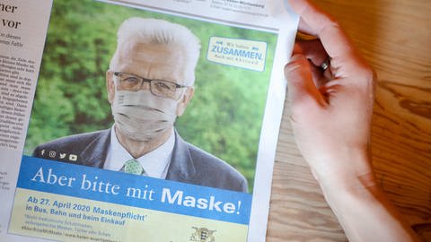 Masken-Kampagne der Landesregierung