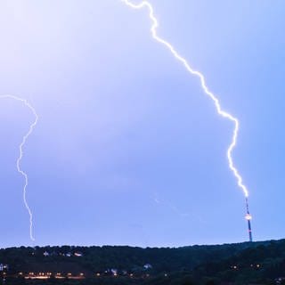 Ein Blitz über Stuttgart