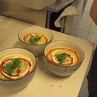 frisch zubereitete Suppe