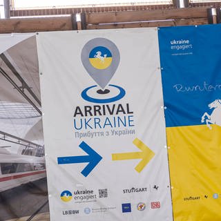 Ankunftszentrum für Geflüchtete aus der Ukraine im Hauptbahnhof Stuttgart