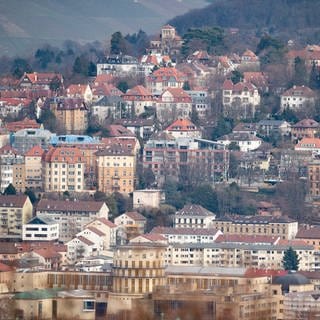 Wohnhäuser in Stuttgart.