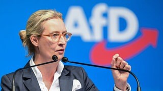 Alice Weidel, Landesvorsitzende der Partei Alternative für Deutschland (AfD), spricht beim Landesparteitag der AfD Baden-Württemberg.