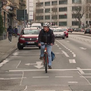Radfahrer auf der Straße