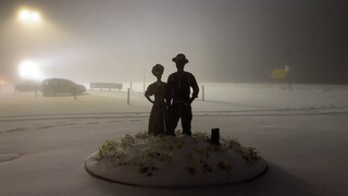 Neuschnee im Schwarzwald, am 17. April 2024.