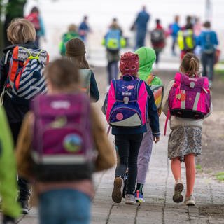 Kinder auf dem Schulweg