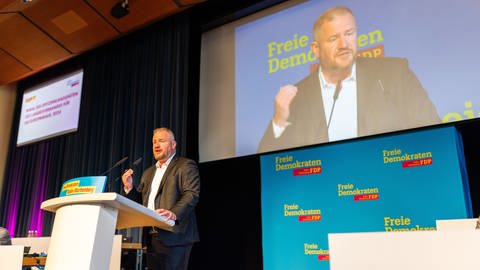 Andreas Glück (FDP) am 21. Oktober 2023 bei der Landesvertreterversammlung in Kehl
