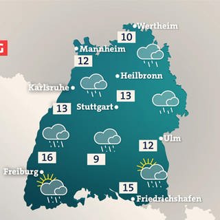 Wetterkarte Baden-Württemberg am Donnerstag