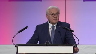 Bundespräsident Frank-Walter Steinmeier bei seiner Rede am Montagabend in Stuttgart.