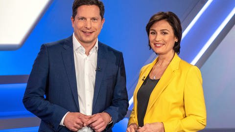ARD-Rechtsexperte Frank Bräutigam und die Journalistin Sandra Maischberger 