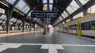 Bahnstreik am Hauptbahnhof in Karlsruhe