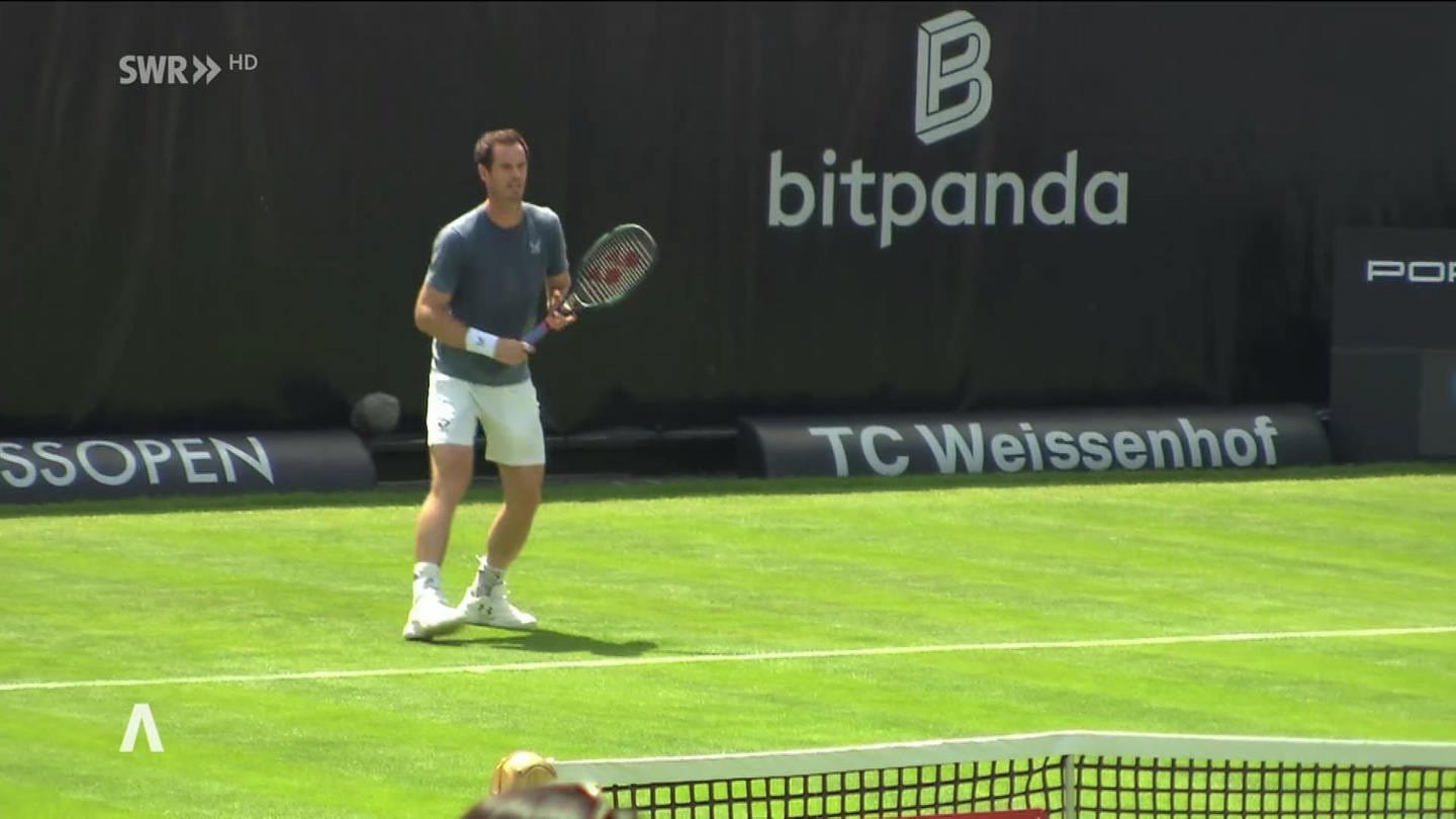 Andy Murray in der Qualifikation beim Rasen-Turnier in Weissenhof