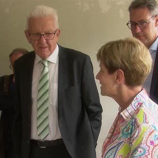 Winfried Kretschmann bei Betroffenen in Rudersberg