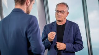 Stoch beim Sommerinterview 2024 auf dem Fernsehturm mit Georg Bruder