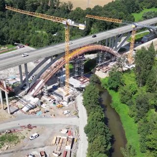 Murrtal Viadukt aus der Luft