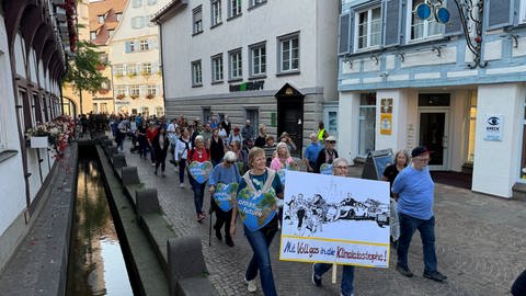 In Biberach folgten rund 120 Menschen dem Aufruf von Fridays for Future und beteiligten sich an der Demonstration.