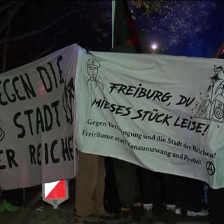 Demonstranten in Freiburg