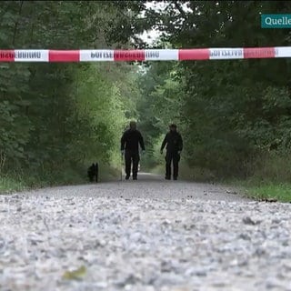 Polizei mit Spürhund