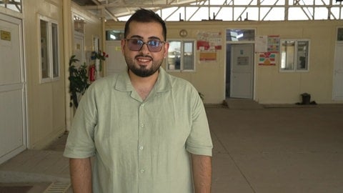 Dawod Salim ist einer der Studenten des von Baden-Württemberg mitfinanzierten Masterprogramms und absolviert ein Praktikum an einer Klinik in einem Flüchtlingscamp. 