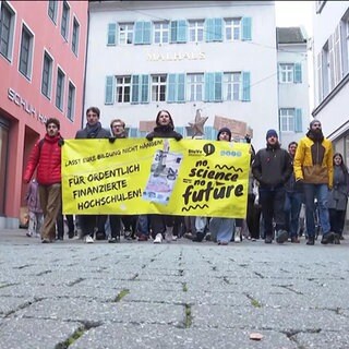 Studierende bei Demo in Konstanz