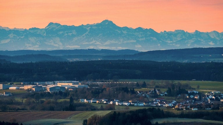 Blick über Oberschwaben vom Berg Bussen