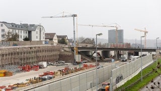 Baustelle um die Elefantenbrücke in Sindelfingen und Böblingen.