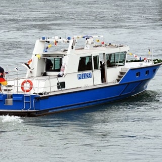 Ein Boot der Wasserschutzpolizei. 