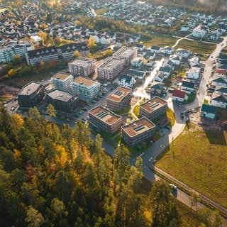 Ein Neubaugebiet im Herbst, Calw, Schwarzwald