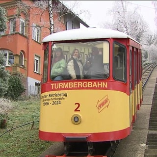 Letzte Fahrt der Turmbergbahn