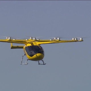 Ein Volocopter in der Luft