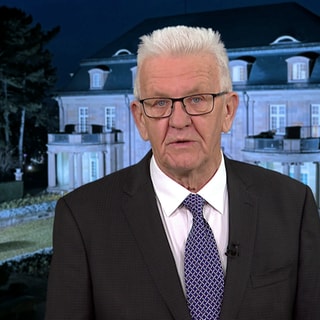 Baden-Württembergs Ministerpräsident Kretschmann bei seiner Neujahrsansprache 2025