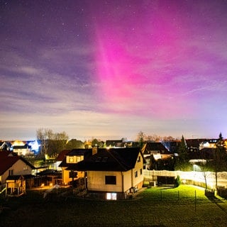 Auch in Laupheim im Kreis Biberach konnte man am ersten Tag des Jahres die Polarlichter sehen.