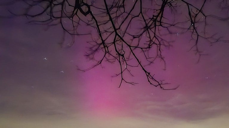 Vom Albtrauf im Landkreis Reutlingen konnten die Polarlichter am Abend des 1. Januars auch gut gesehen werden.