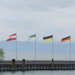 Länderfahnen am Bodensee.