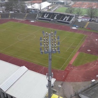 Blick auf ein Ulmer Stadion