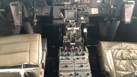 Das Cockpit der "Landshut".
