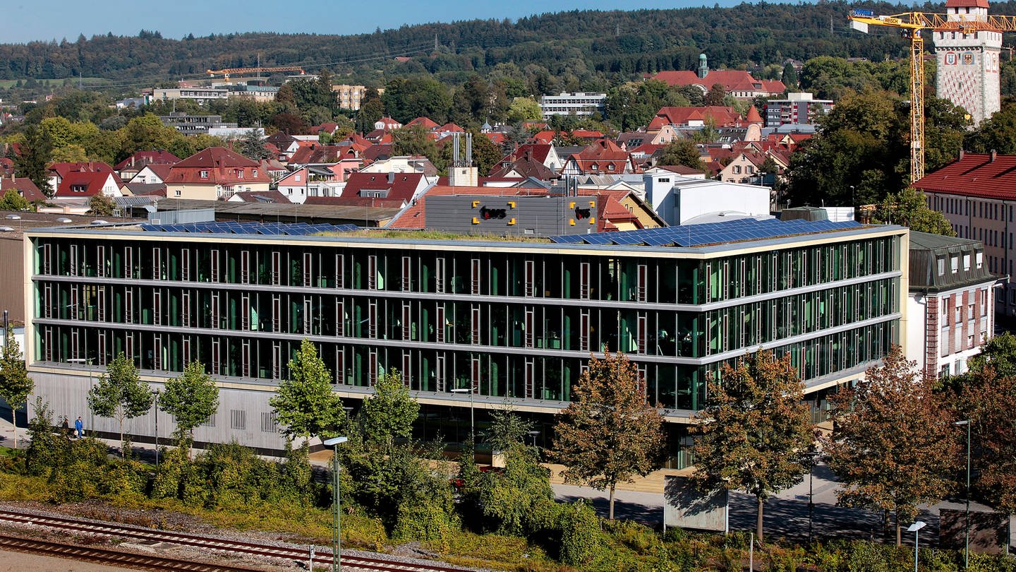 Die Firmenzentrale der Technischen Werke Schussental (TWS) in Ravensburg