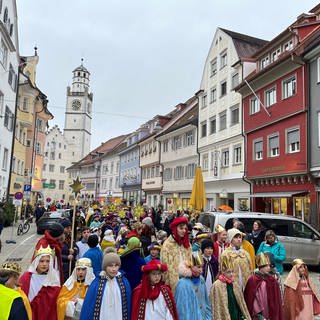 Sternsinger bei Prozession in Ravensburg