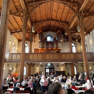 Vesperkirche 2023 in der Evangelischen Stadtkirche in Weingarten. 