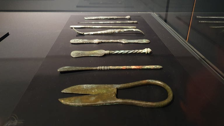 Medizinische Instrumente, mit denen Gladiatoren behandelt wurden.