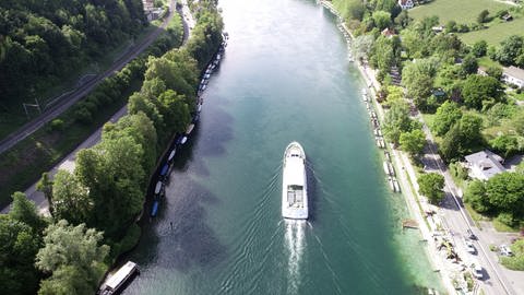 Schiff auf dem Rhein, Start in die Saison der Schweizerischen Schifffahrtsgesellschaft Untersee und Rhein AG