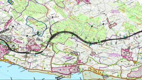 Verlauf der neuen B31 zwischen Immenstaad und Meersburg