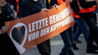 Demonstration von Klimaaktivisten der Organisation "Letzte Generation".