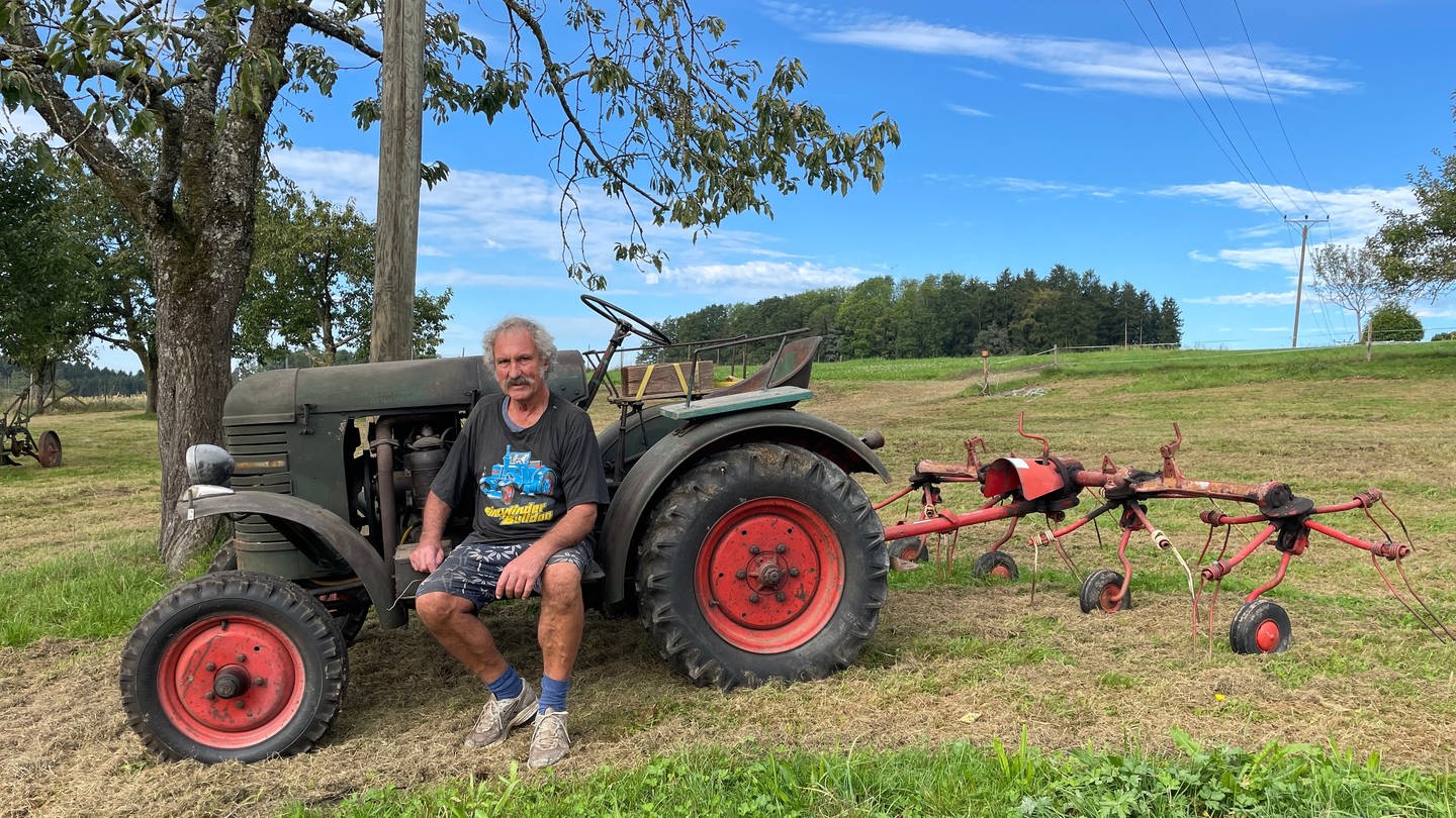 Gallus Halder mit einem seiner Oldies