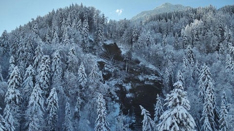 Bei einem Hangrutsch in Dornbirn in Vorarlberg sind etwa 50.000 Kubikmeter Erdreich in Bewegung geraten.