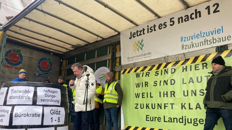Bauernprotest: Kundgebung in Ravensburg. 