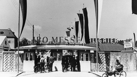 Die Messe IBO in Friedrichshafen in den 1950er Jahren. 