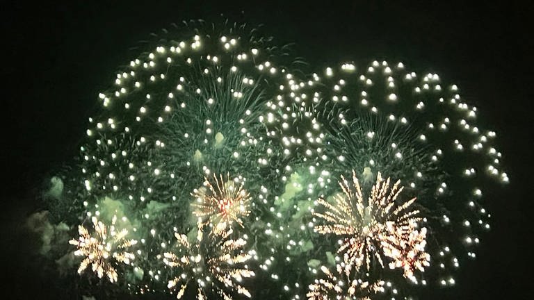 Feuerwerk beim Konstanzer Seenachtfest 2023.